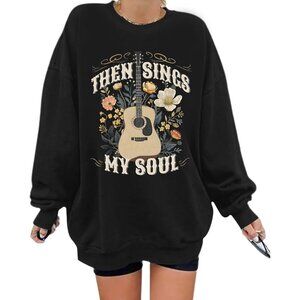 Christian Sweatshirt Women Faith Music Lyrics Pullover Inspirational Top